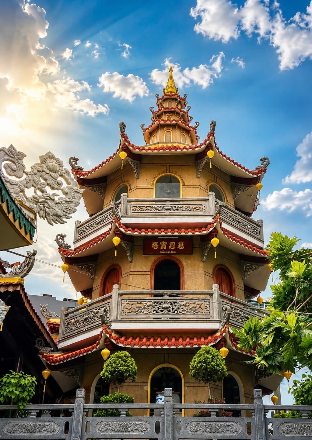 Không gian thanh tịnh quanh Tịnh Xá Linh Quang